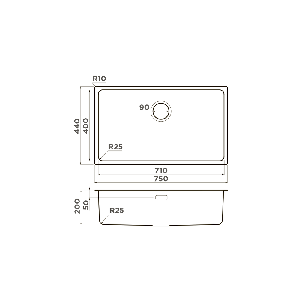 Мойка Omoikiri Tadzava 75-U/I-IN нерж. сталь | Нержавеющая сталь