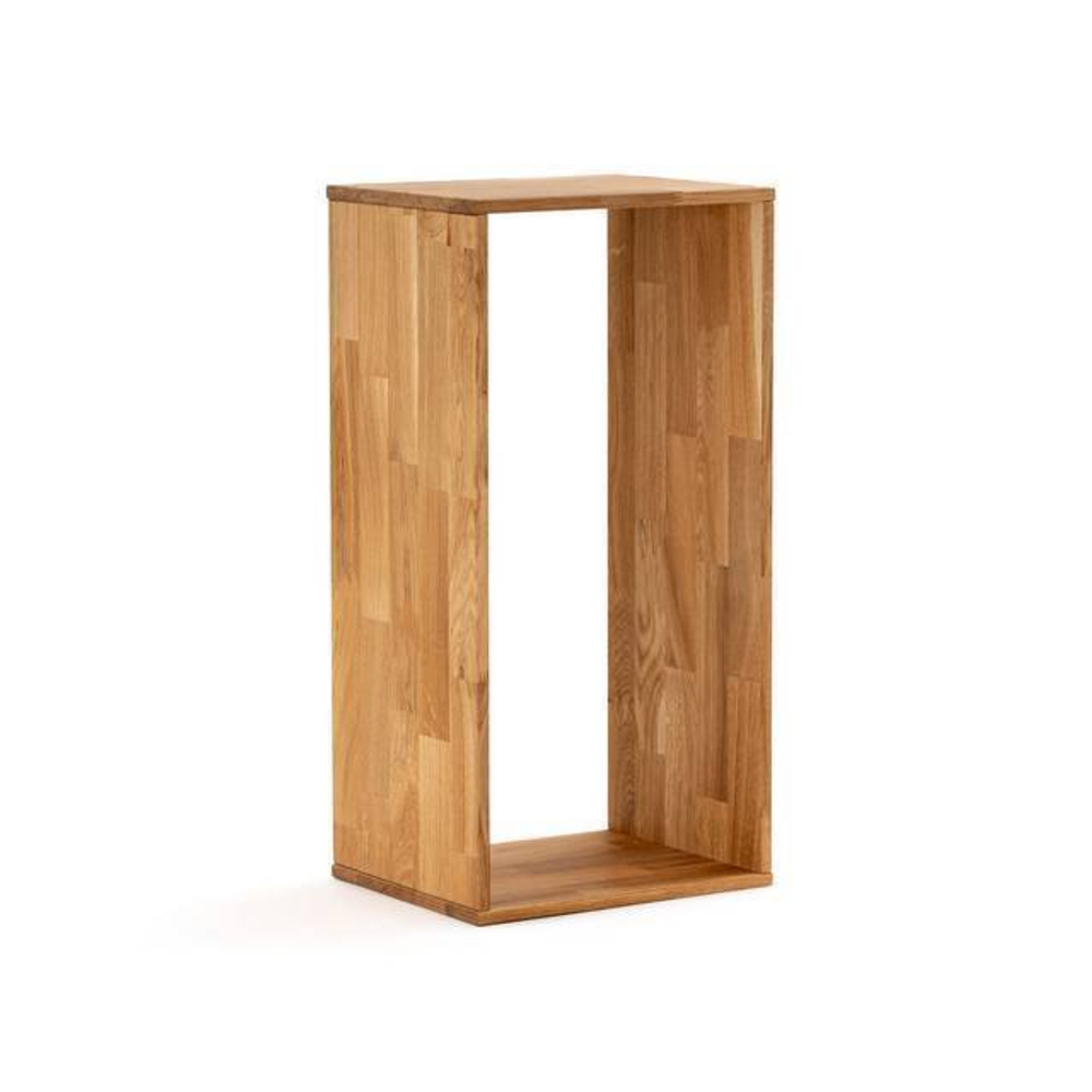 Полка напольная ЭДГАР 70х28х35 см деревянная / Полка модульная дизайнерская из массива дуба / цвет натуральный дуб