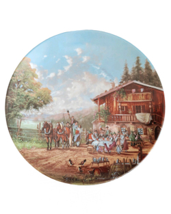Тарелка декоративная "Отдых в гостинице" Германия