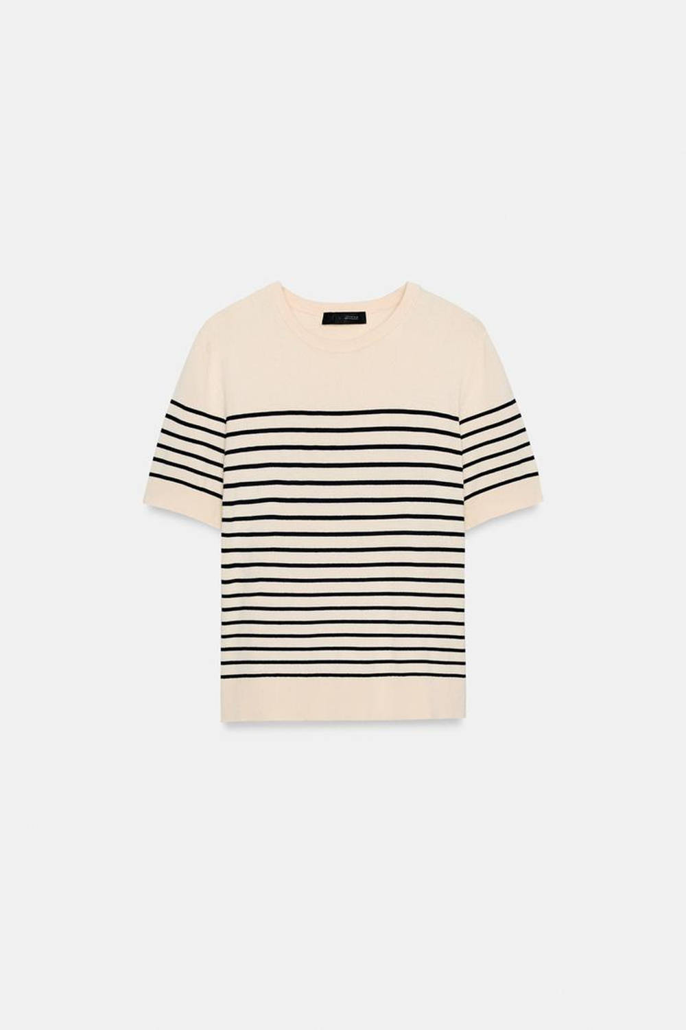 ZARA СВИТЕР В ПОЛОСКУ С КОРОТКИМИ РУКАВАМИ, ПОЛОСКИ