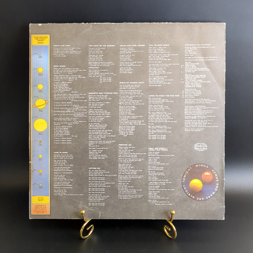 LP Wings / Paul McCartney - Venus and Mars. Виниловая пластинка 12 дюймов. Santa Records, 1994 год.
