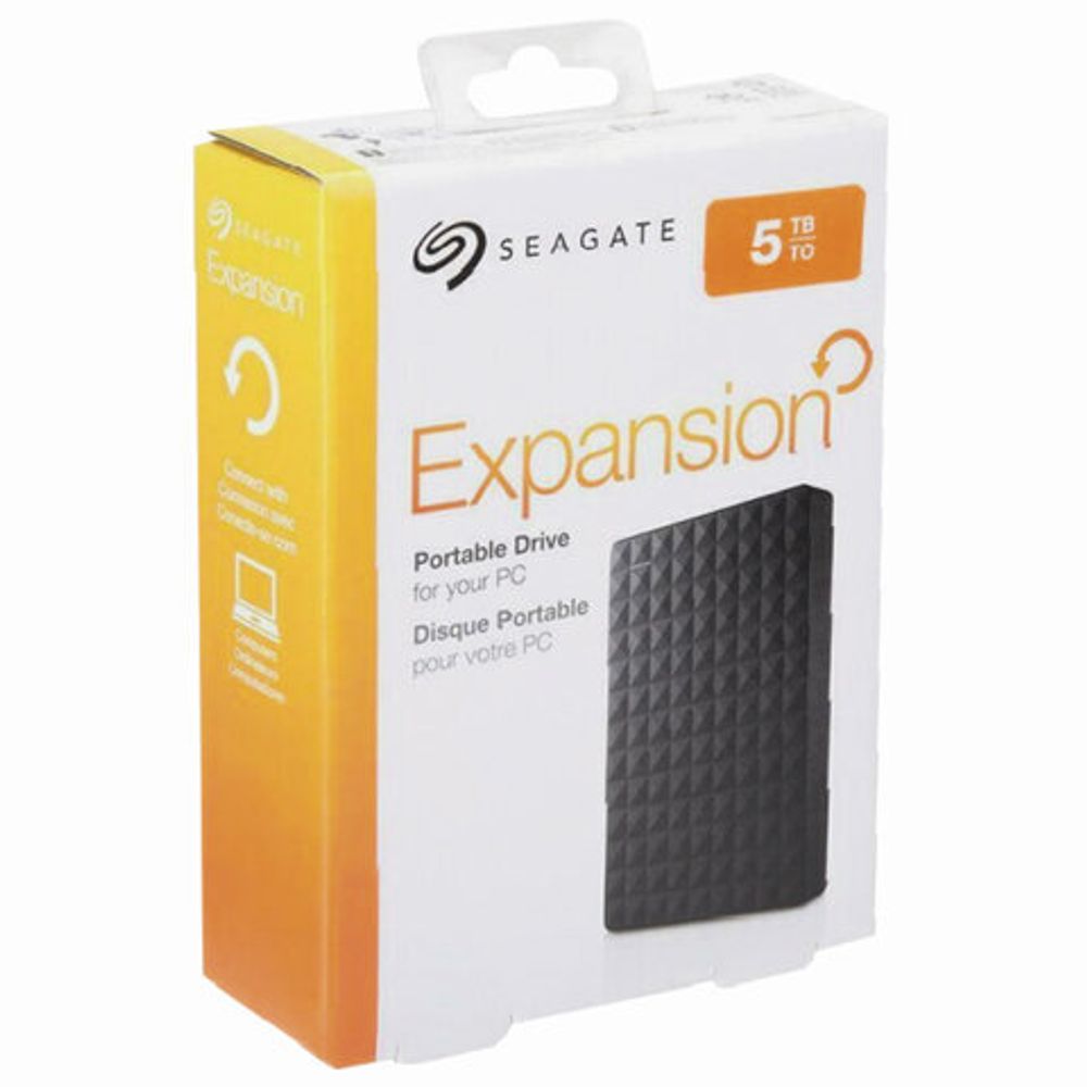 Внешний жесткий диск SEAGATE Expansion Portable 5TB, 2.5", USB 3.0, черный, STEA5000402