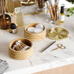 Шкатулка для украшений Tesora, натуральное дерево/латунь