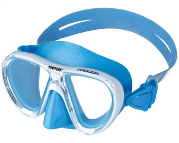 Маска детская Seac Procida junior белая рамка/синий силикон
