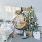 Подвесное кресло SEVILLA VERDE коричневое, бежевая подушка (Laura Outdoor)