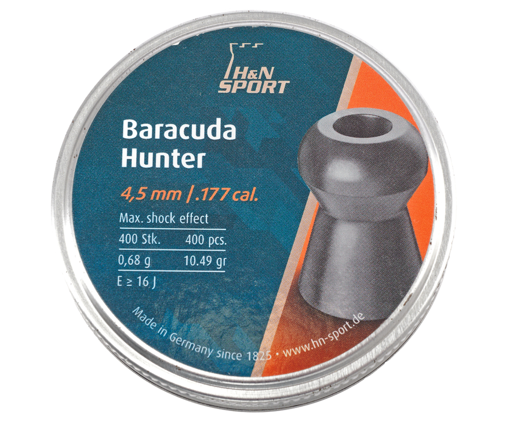 Пули пневм. H&N Baracuda Hunter 4,5мм 0,68г 400шт