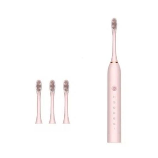 Ультразвуковая зубная щетка Sonic Toothbrush X-3, розовая