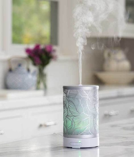 Ультразвуковой аромадиффузор Серебряные листья, Candle Warmers