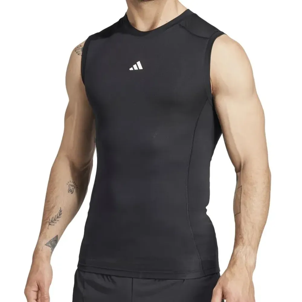 Мужская теннисная футболка Adidas Techfit Training Sleeveless - black