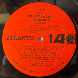 Винтажная виниловая пластинка LP The Rascals Once Upon A Dream (Canada 1968)