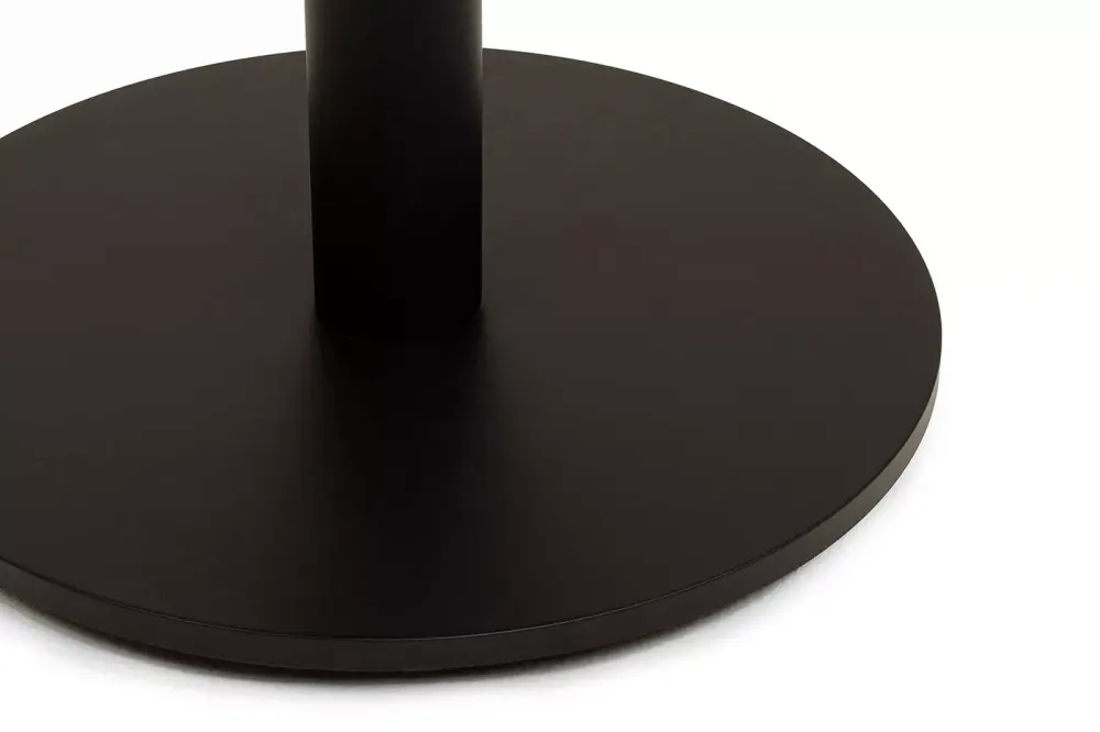 "Каффе" стол из HPL круглый Ø70см, цвет "серый мрамор", подстолье стальное