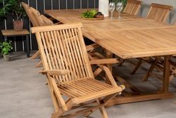 Neapel-Turin 10, комплект обеденной мебели натуральный, тик