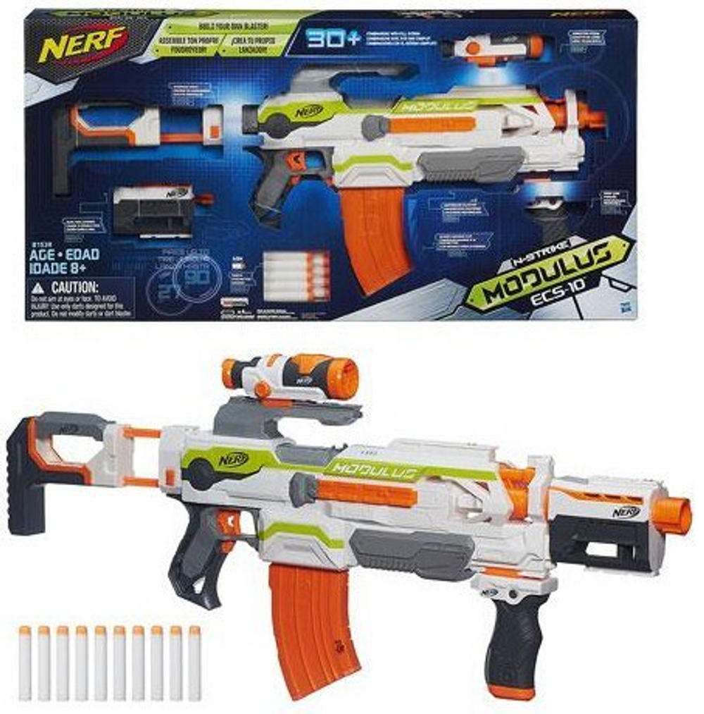 Nerf: Набор Бластер "Элит Модулус" + Аксессуары Nerf "Модулус" B1538N