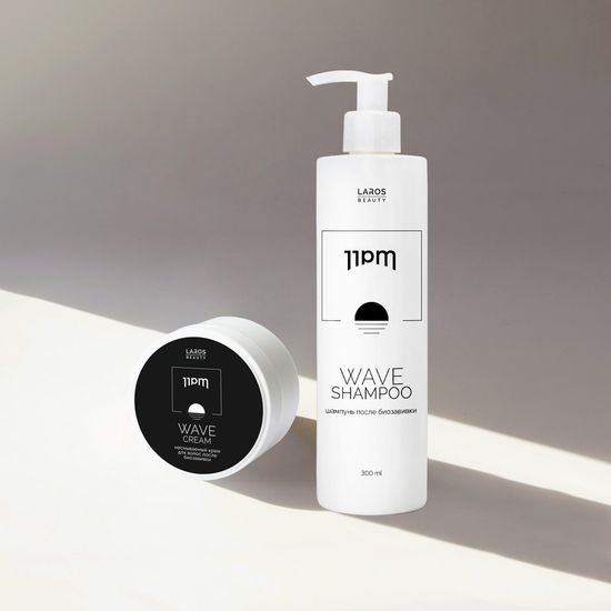 LAROS BEAUTY Профессиональный шампунь для ухода за волосами после биологической завивки 11PM Wave Shampoo, 300 мл
