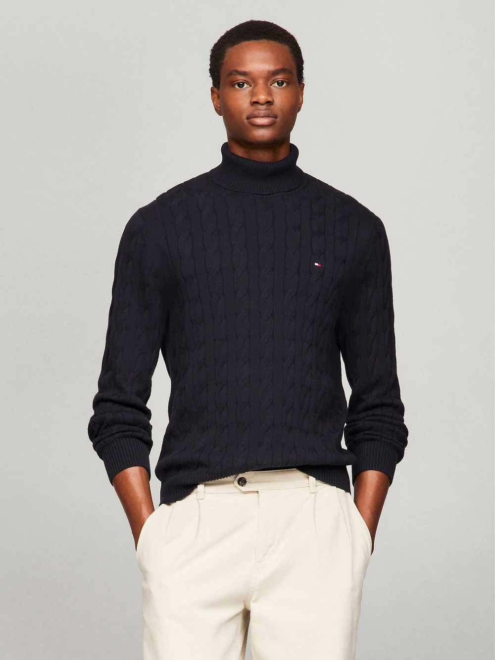 Свитер Tommy Hilfiger Cable Knit Turtleneck Navy