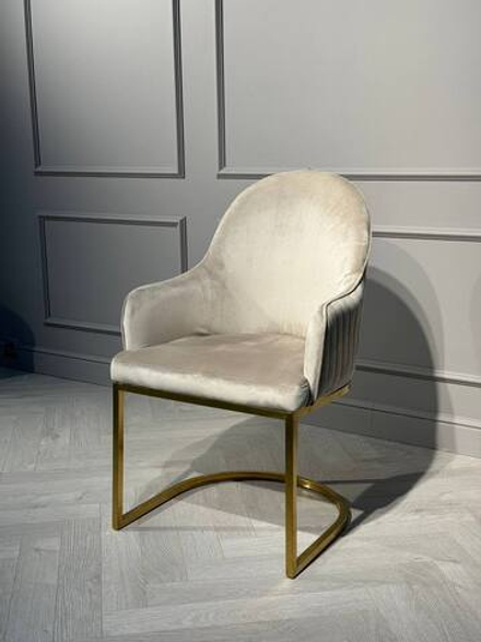 Стул обеденный Ist Casa Пандора, бежевый, матовое золото