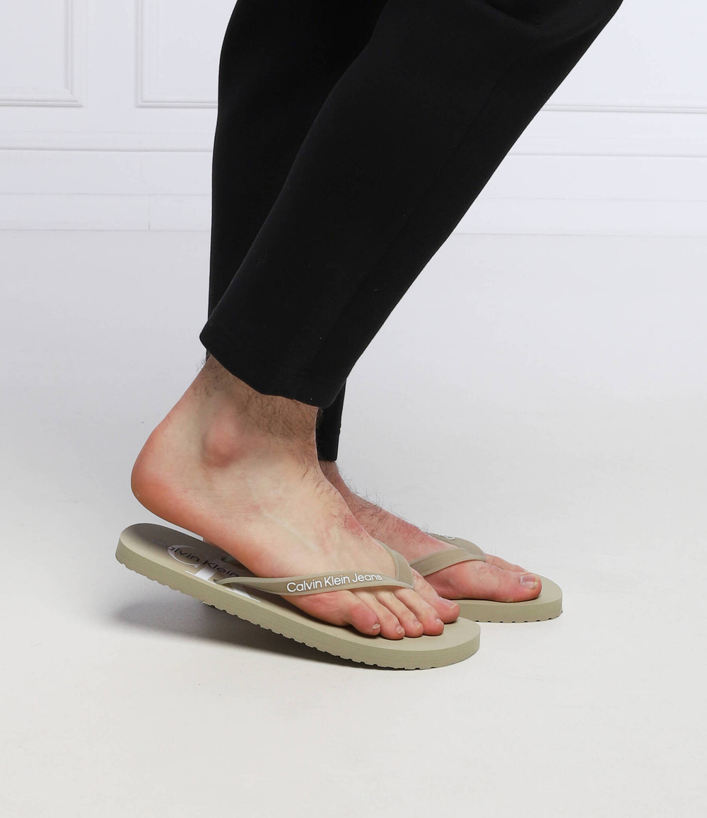 вьетнамки CALVIN KLEIN JEANS - бежевый(YM0YM00055)