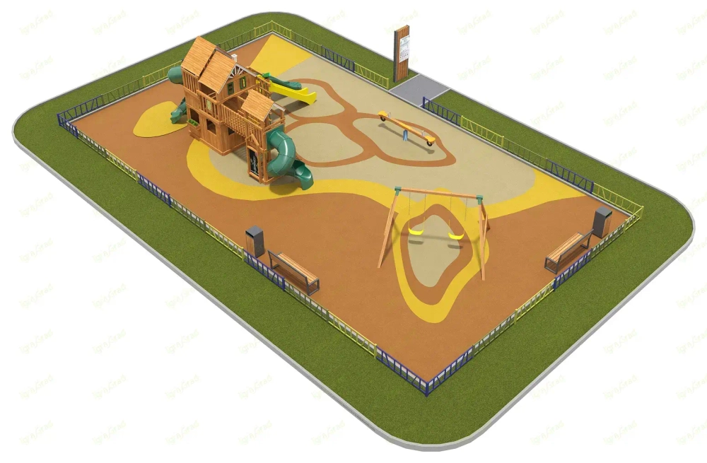 Детская площадка IgraGrad Великан 4 макси для общественных мест. ЦЕНА ПО ЗАПРОСУ