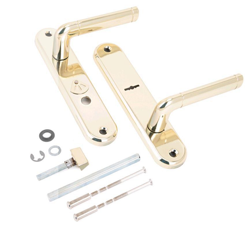 Ручки комплект Рязань РФ 66-016Л/125.У4 латуль левая 70147  /арт. 7844