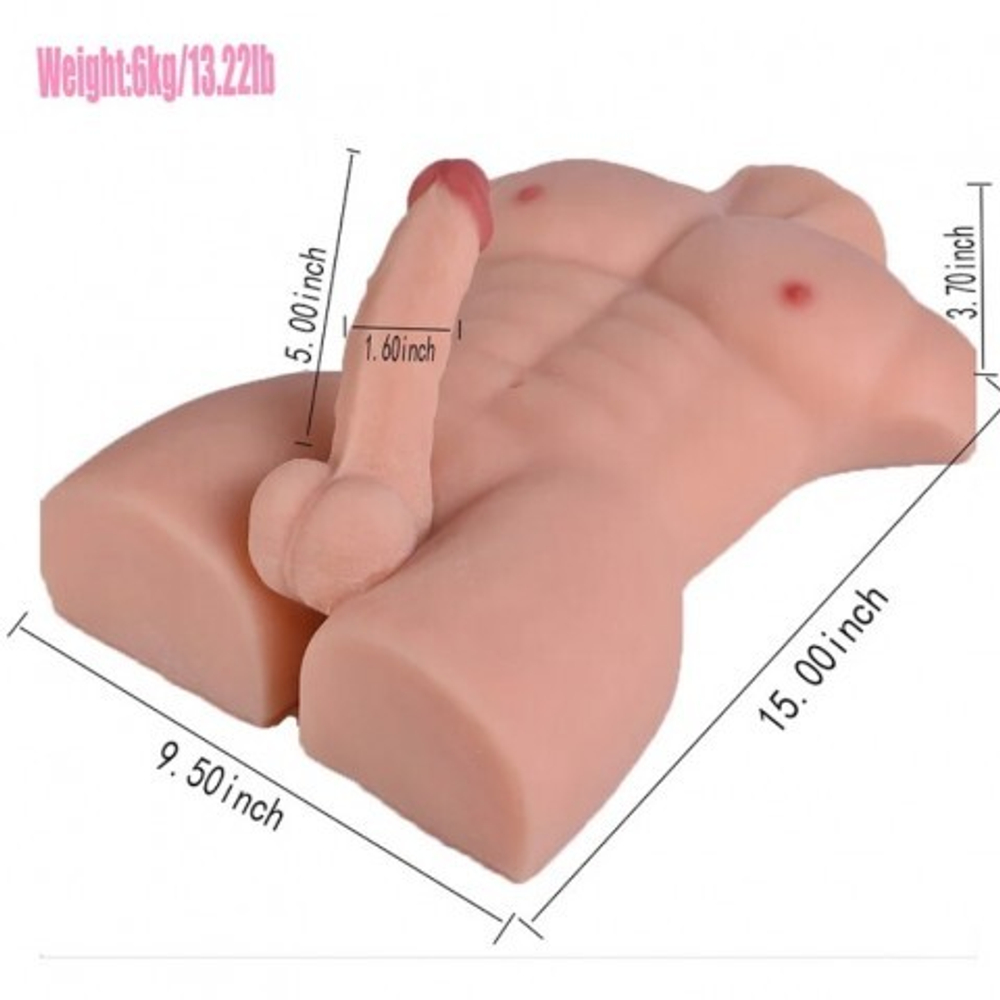 Мужской торс с фаллоимитатором (6 кг.)