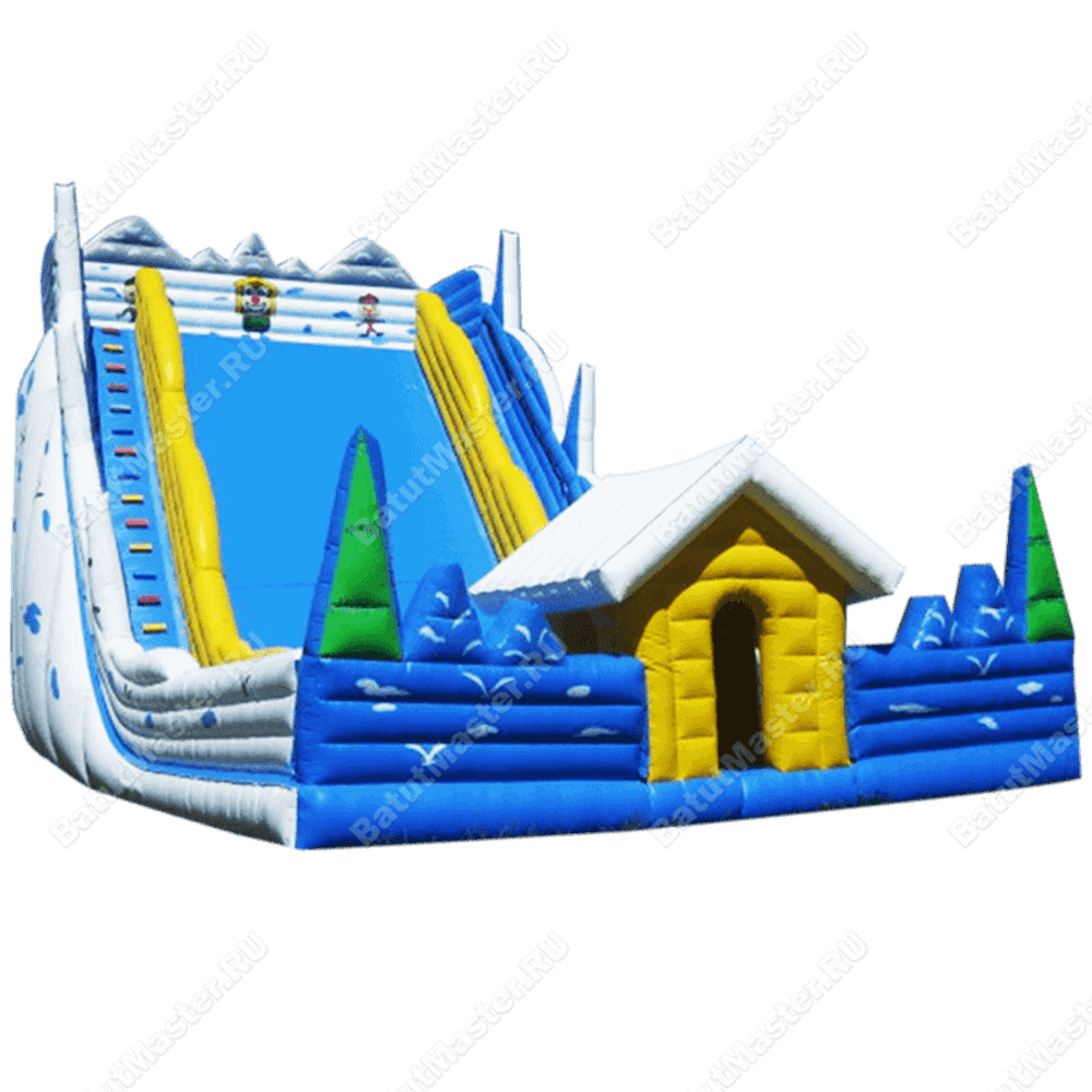 Детский надувной батут-горка "Весёлая горка" 15*9*9 м