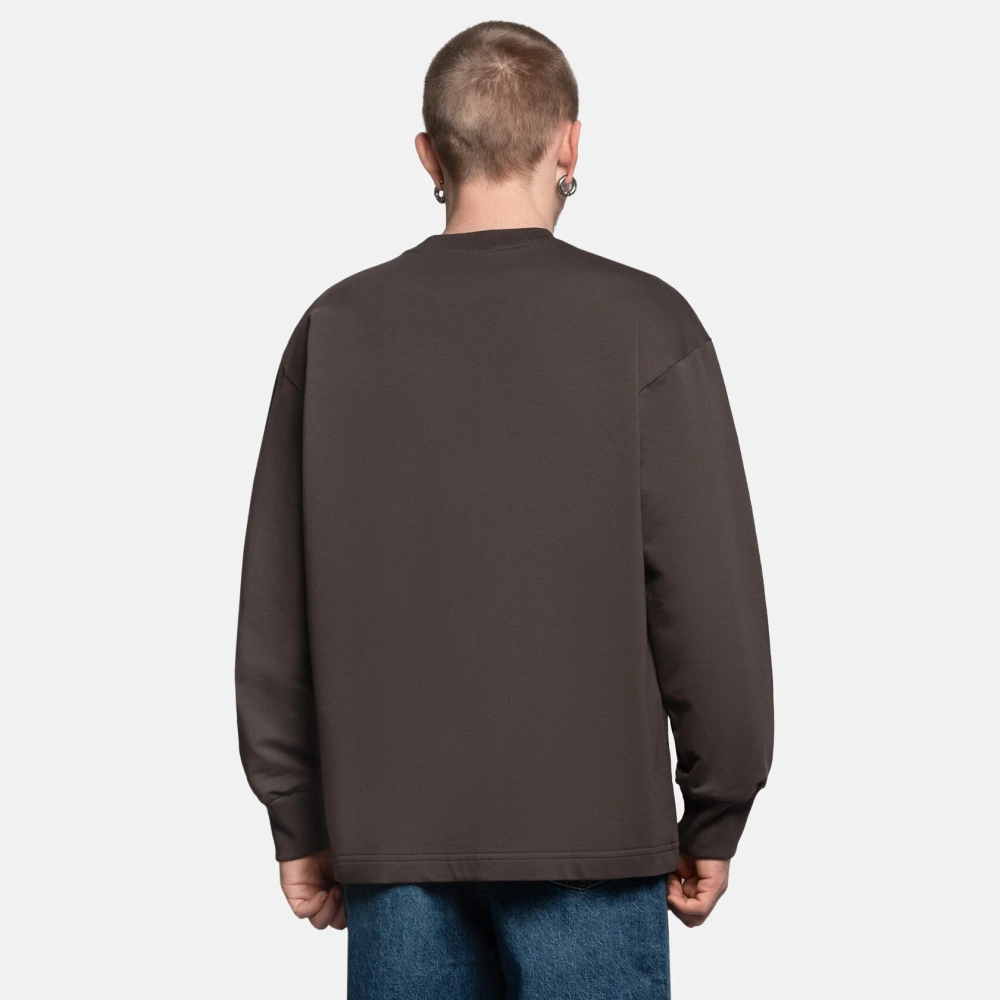 Лонгслив Haided MOTOR LINES RLXD FIRM LS TEE, Темно-коричневый