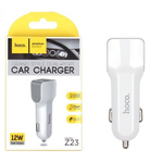 Автомобильный адаптер Hoco Z23 на 2 USB, 010516 Белый