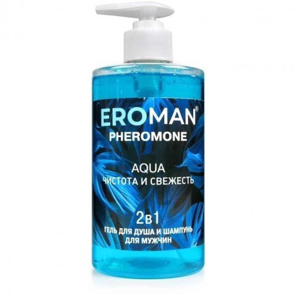 Мужской гель для душа и шампунь AQUA с феромонами, 430 мл