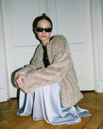 Silk A-line Skirt Silver