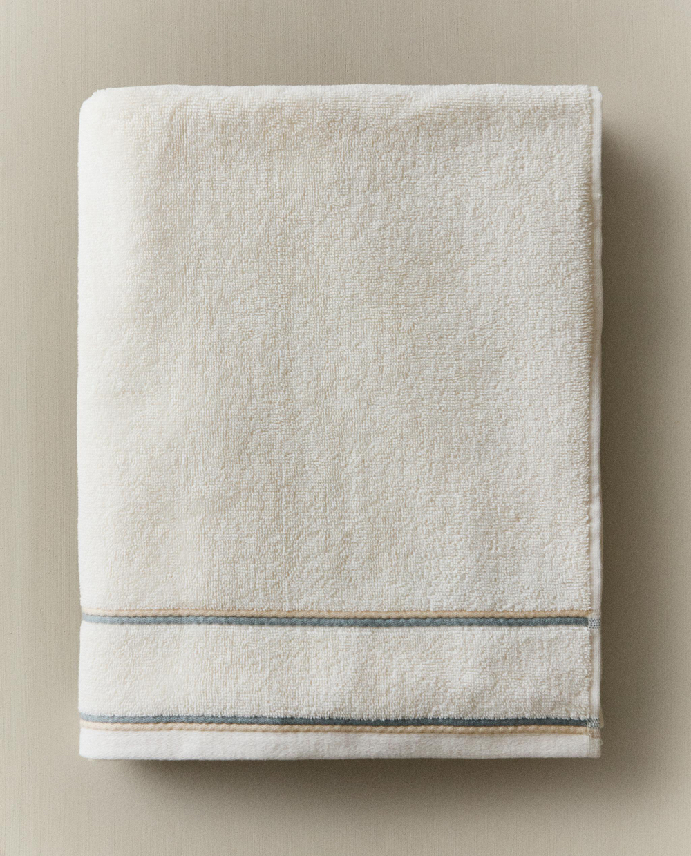 Zara Home Полотенце для лица и рук из хлопка, слоновая кость · 4585/013