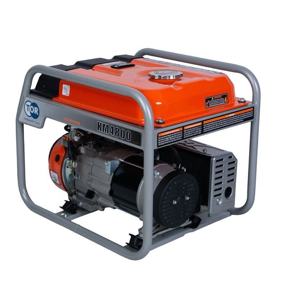 Генератор бензиновый TOR KM4800H - [3.3 кВт / 220V] ручной пуск