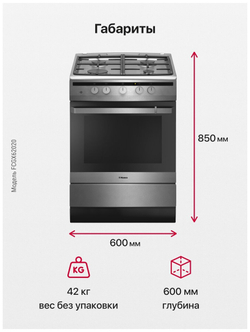 Газовая плита Hansa FCGX62020