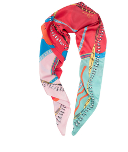 Платок 105х105 Petrusse Chachacha Rouge Bleu красный с синим