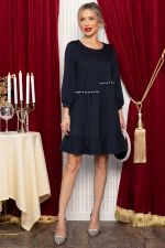 Платье бохо трикотажное Млада (темно-синее) П14411-8М LT Collection