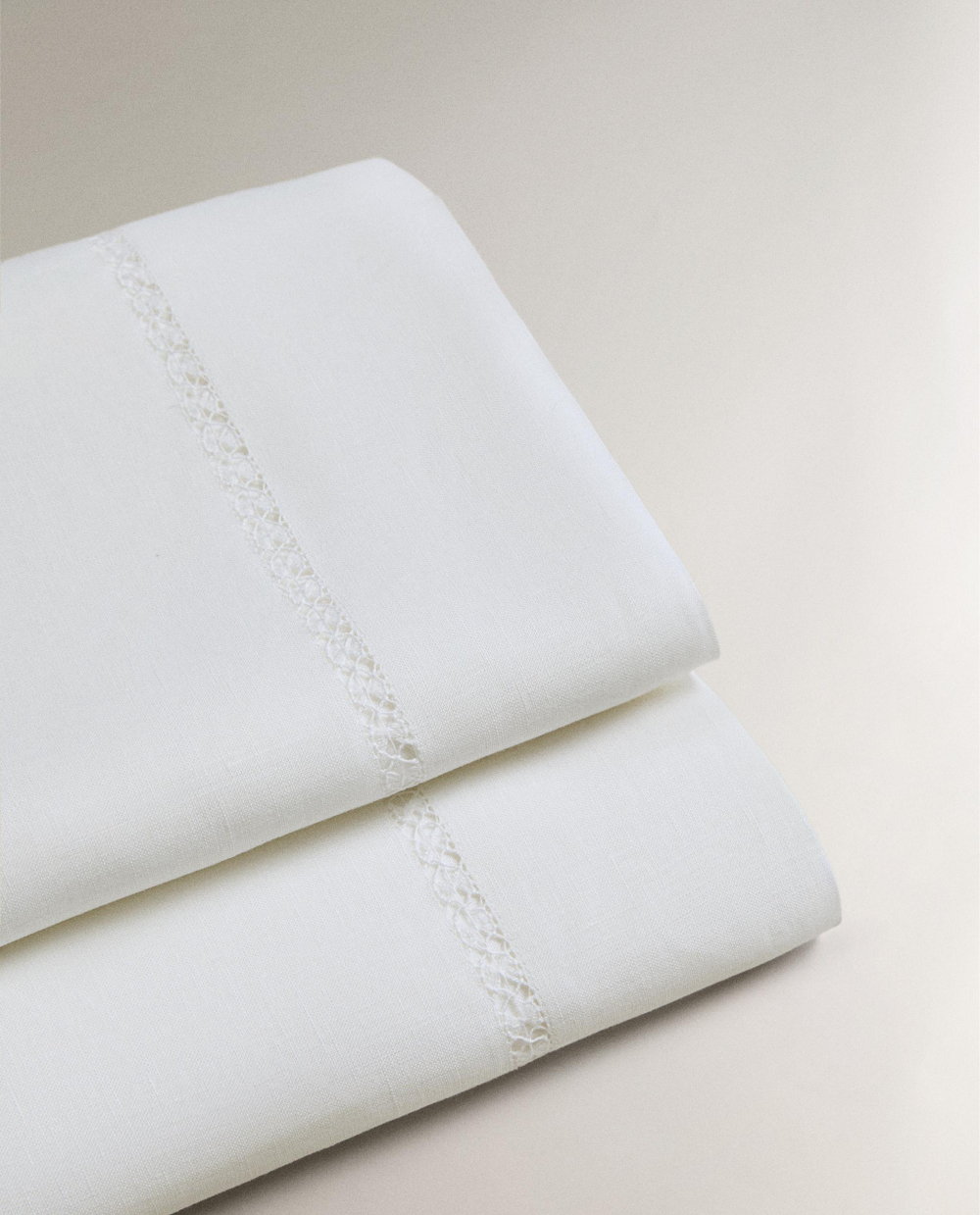 Простыня Zara Home хлопок, лён 100%, однотонный, 5190/089