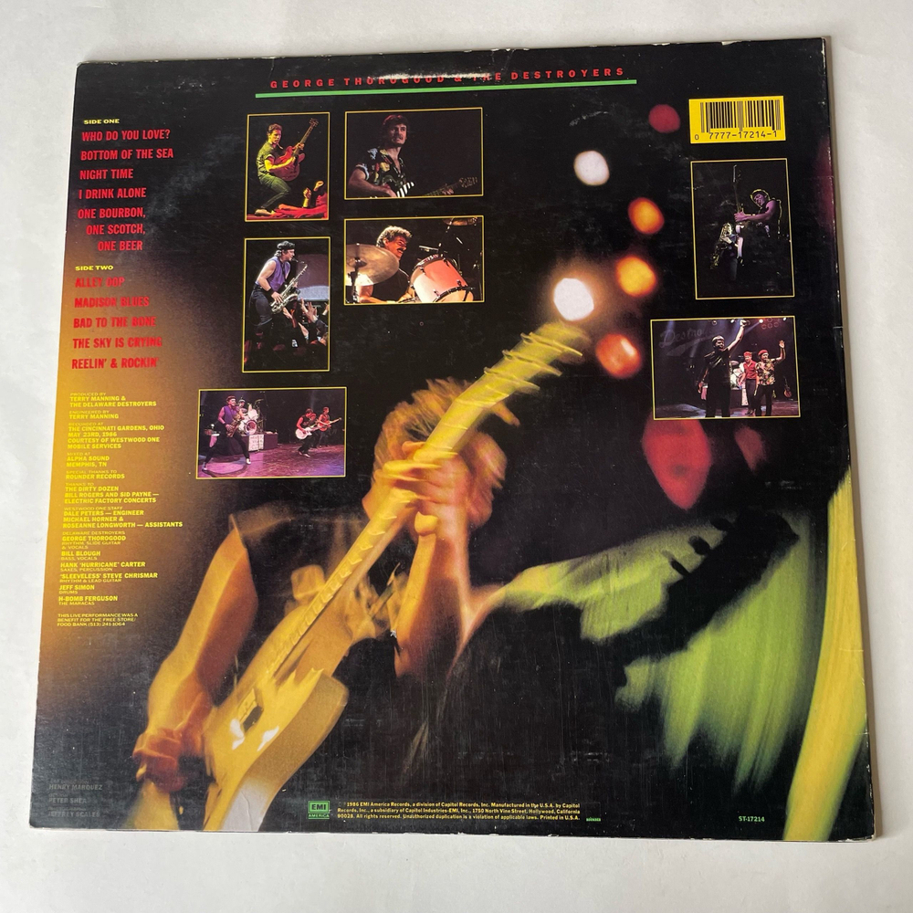 Винтажная виниловая пластинка LP George Thorogood and The Destroyers, Live (США 1987)