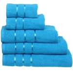 Полотенце махровое 50*90см «LUNA» цвет голубой 06000 плотность 360гр/м2