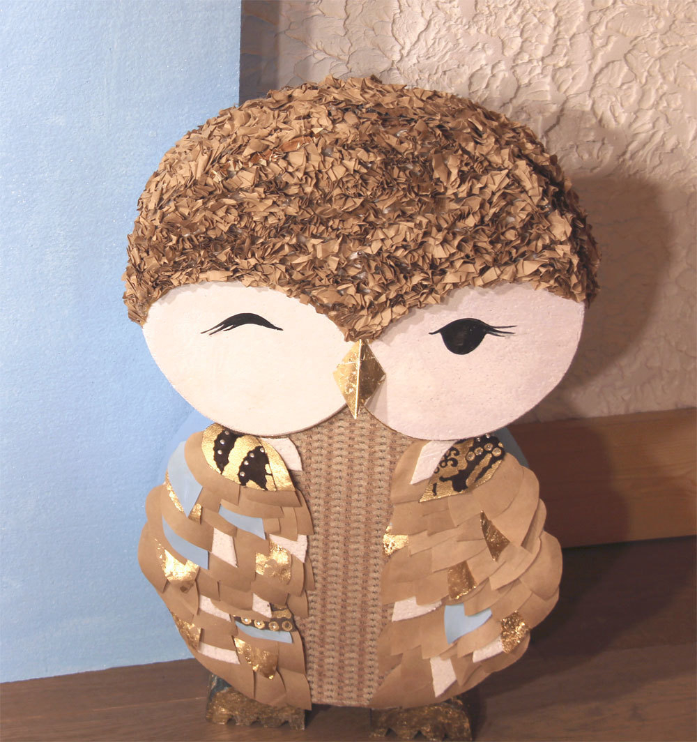 Сова фигура из пенопласта