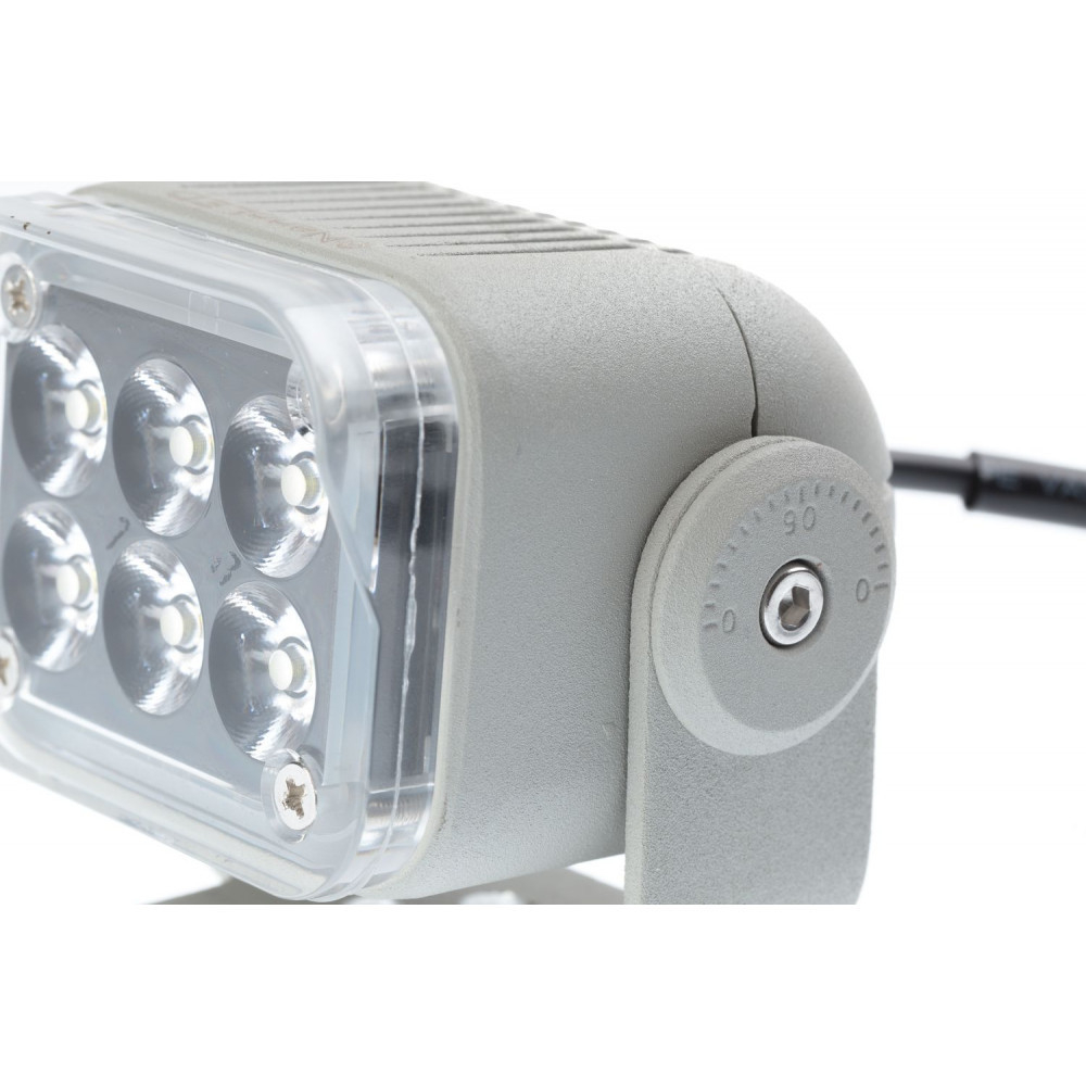 Фара NANOLED 25W, 6 LED, крепеж на рейлинг 22-36мм, серая