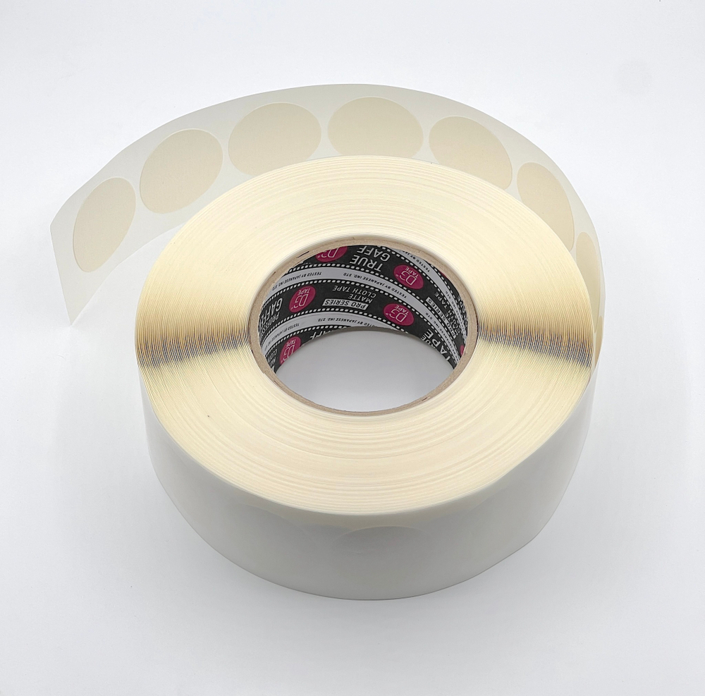 Клейкая лента ФОРМА КРУГ 40мм @TrueGAFF SIGN Белый - 100 штук