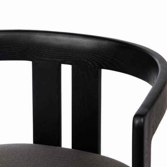 Стул Irma черный с серой обивкой