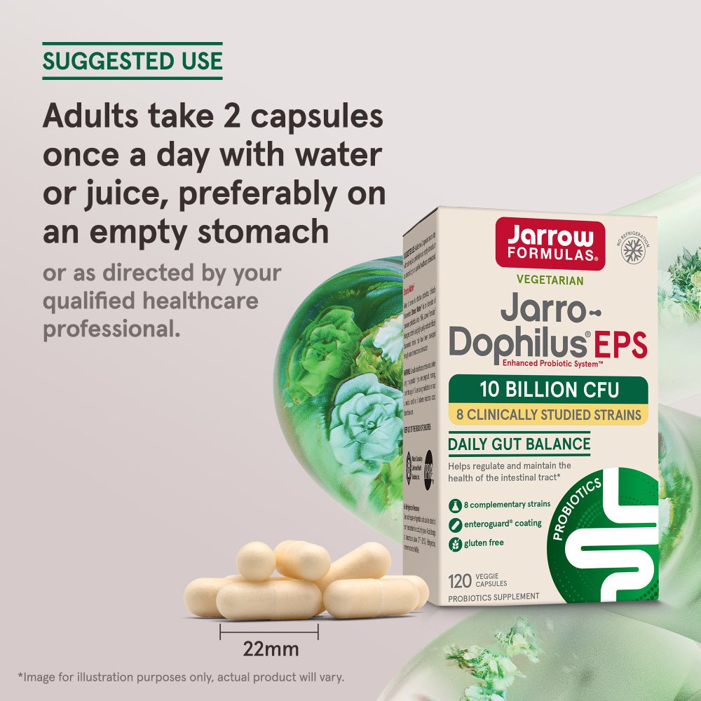 Jarrow Formulas, Jarro-Dophilus® EPS, пробиотики, 120 растительных капсул (5 млрд в 1 капсуле)