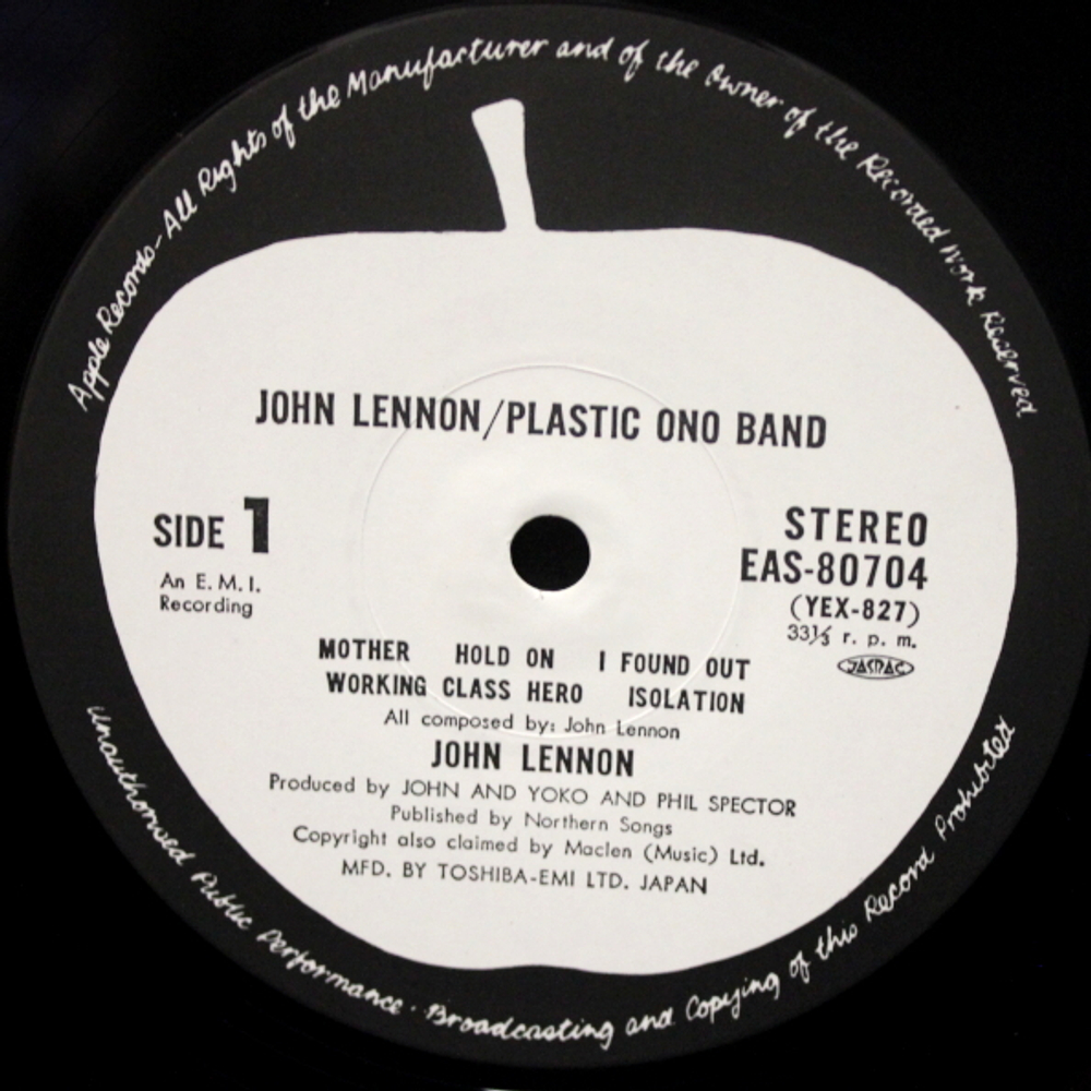 John Lennon & The Plastic Ono Band / John Lennon & The Plastic Ono Band (LP)