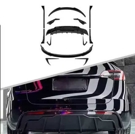 Обвес для Tesla Model Y 2025+ тесла Губа переднего бампера Накладки на бампер Капот Боковые юбки Диффузор заднего бампера Задний