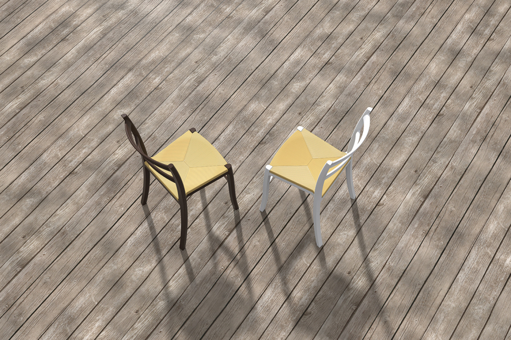 Стул пластиковый Siesta Contract Tiffany-S, коричневый