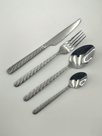 Набор чайных ложек 6 шт. из нержавеющей стали "Косичка"