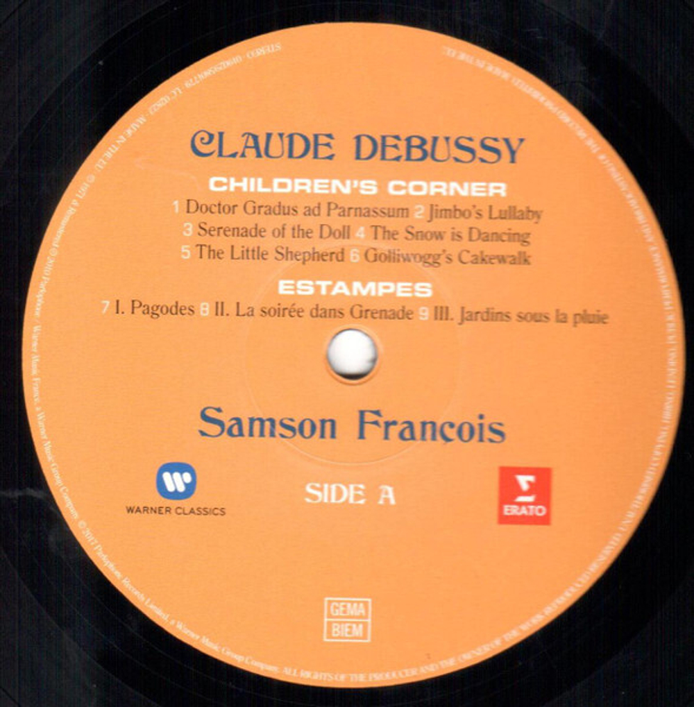 Samson Francois / Debussy: Childrens Corner, Estampes, Suite Bergamasque, Pour Le Piano (LP)