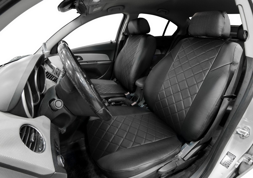 Авточехлы Rival Pомб (зад. спинка 40/60) для сидений Mitsubishi Lancer IX поколение седан 2003-2010, экокожа, черные, SC.4004.2