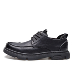 EGCHI Casual Leather Shoes Men"s Mid top Black