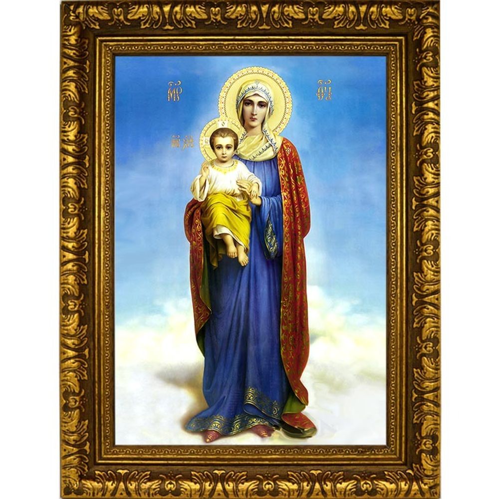 Благодатное Небо (Что Тя наречем). Икона Богородицы на холсте.